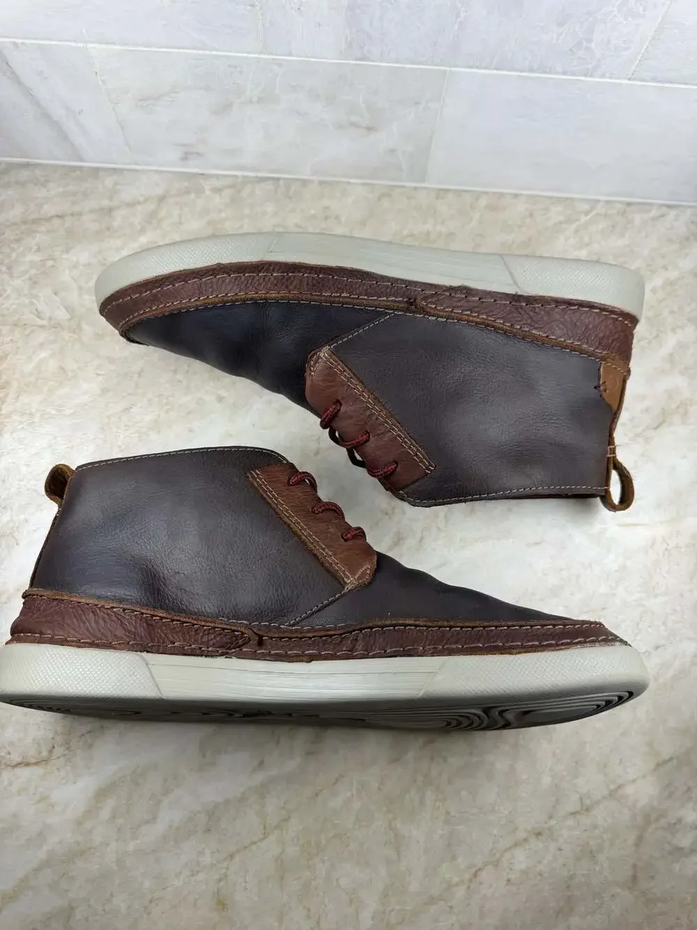 Clarks Collection Gereld Mid Leather Chukka Boots Brown Men’s Size 12M Casual